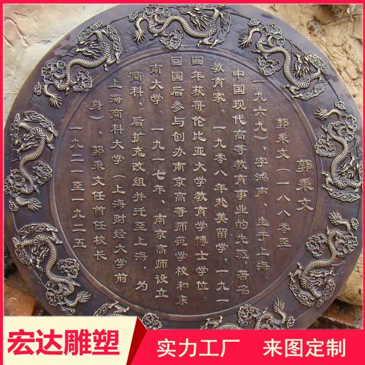 铜浮雕标牌制作.锻铜浮雕定制,步行街铜地雕来图定制,铸铜