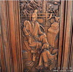 越南草花梨木精品全手工浮雕琴棋书画收藏品